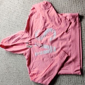 NWT Victoria secret hoodie salmon color L